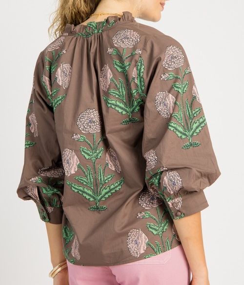 Block Print Button Top