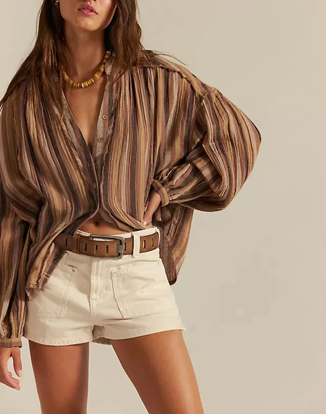 Double Cloth Striped Shirt