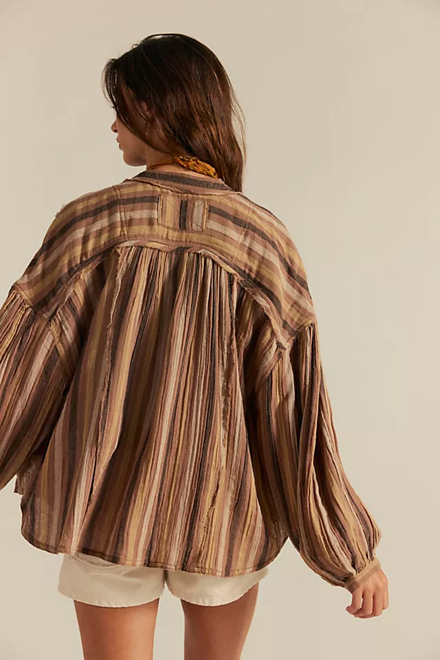 Double Cloth Striped Shirt